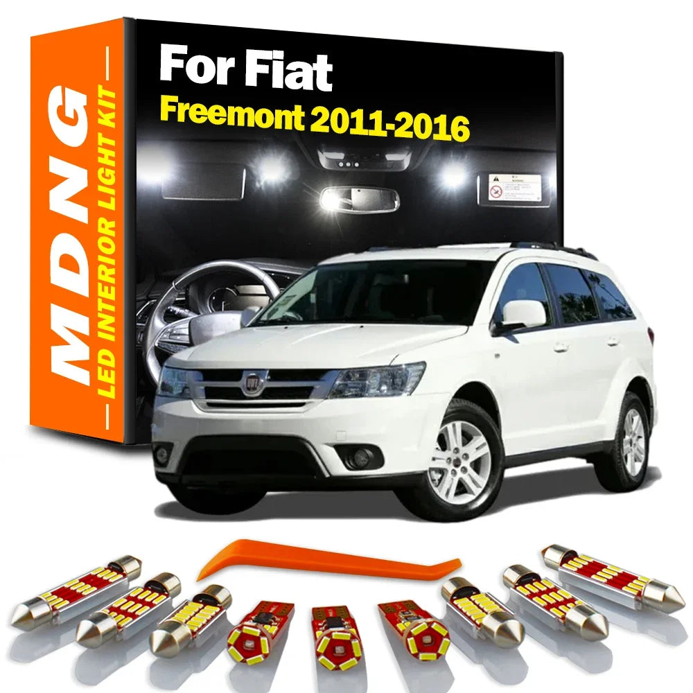 12-Piece LED Interior Light Kit for Fiat Freemont - Canbus Error-Free Bulbs | AUTOKITSHOP