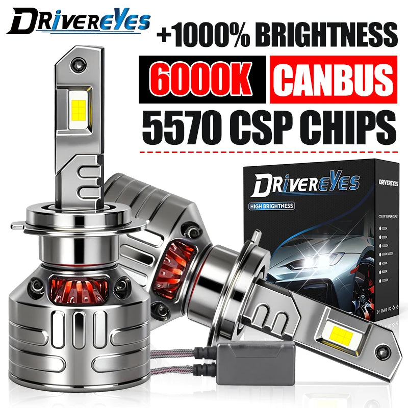 H4 H7 H11 K5C LED Headlight Canbus H8 H1 9005 9006 HB3 HB4 9012 HIR2 H9 4300K 6000K Turbo