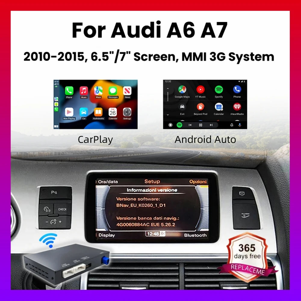 ANYFAR Wireless CarPlay For Audi A6 Q7 2009-2015 MMI 3G Android Auto Mirror Link AirPlay R | AUTOKITSHOP