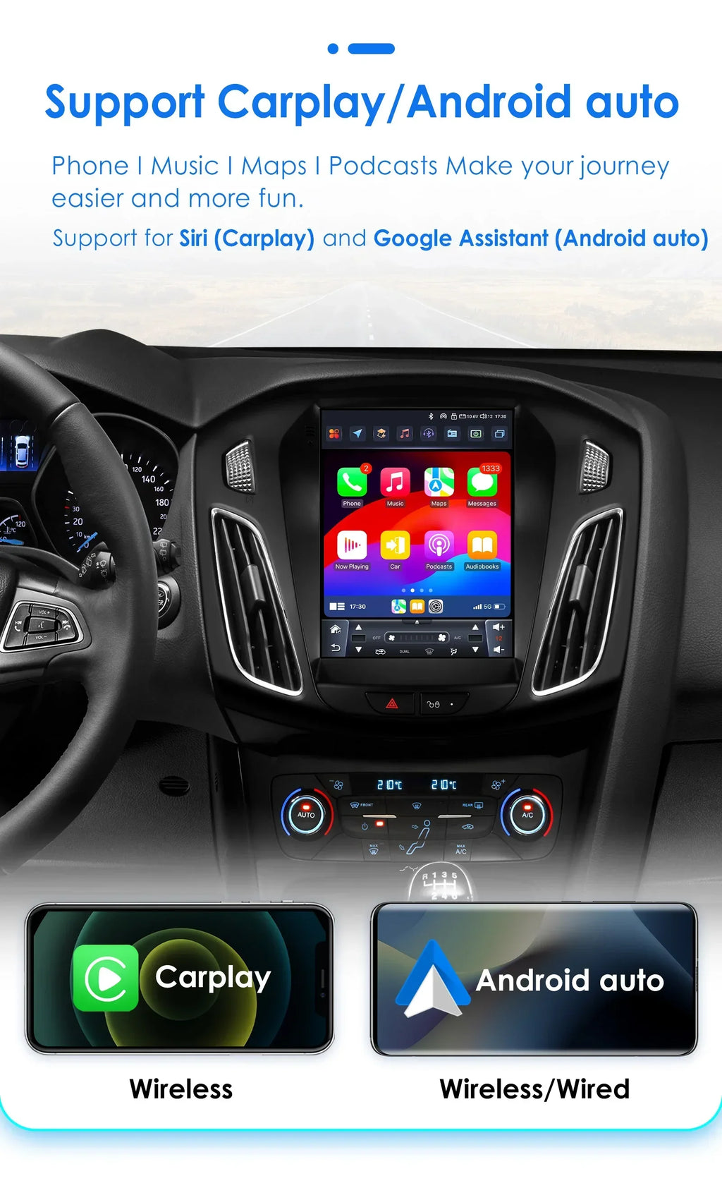 9.7"Android 13 Car radio DSP Carplay for Ford Focus 3 MK 3 2011-2017 2018 2019 Multimedia