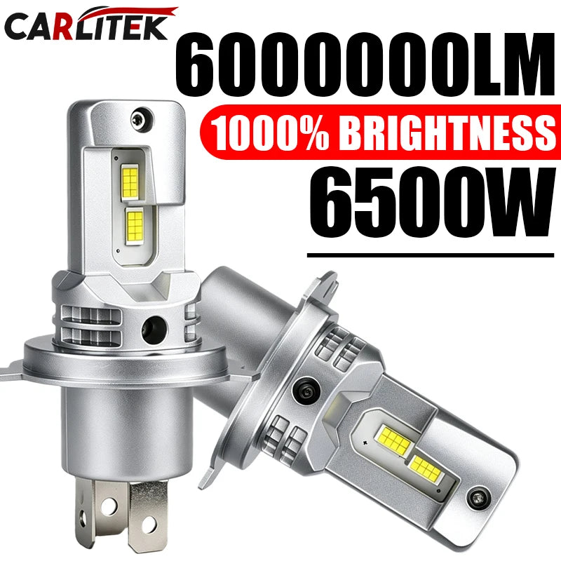 1/2X H4 Car LED Headlight Bulb CSP Fan With Canbus High & Low Beam Car Light Turbo Led Dio