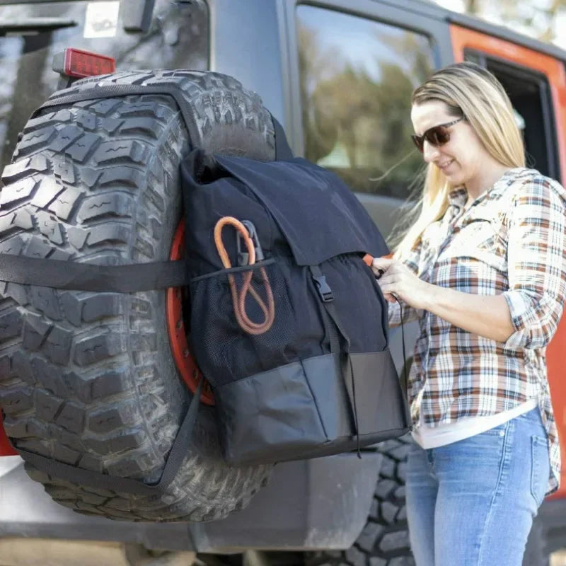 Car Spare Tire Garbage Bag Tool Storage Bag Spare Tire Hanging Bag Desert Off-road Spare Tire St - Automotive LED Light