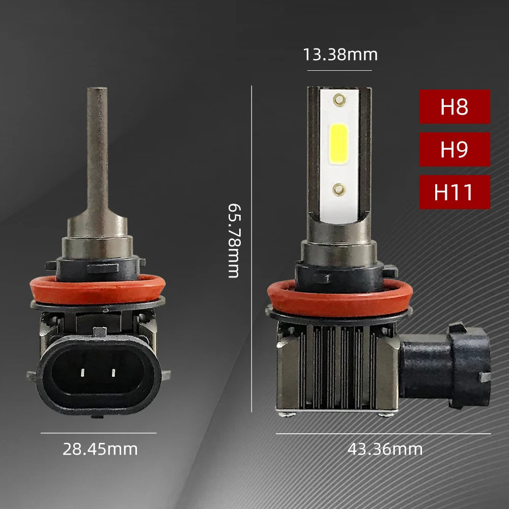 Led Headlight Car Light D1S+H11 High Low Beam Bulbs Fog Light Kit 6000K LED Chip For KIA C