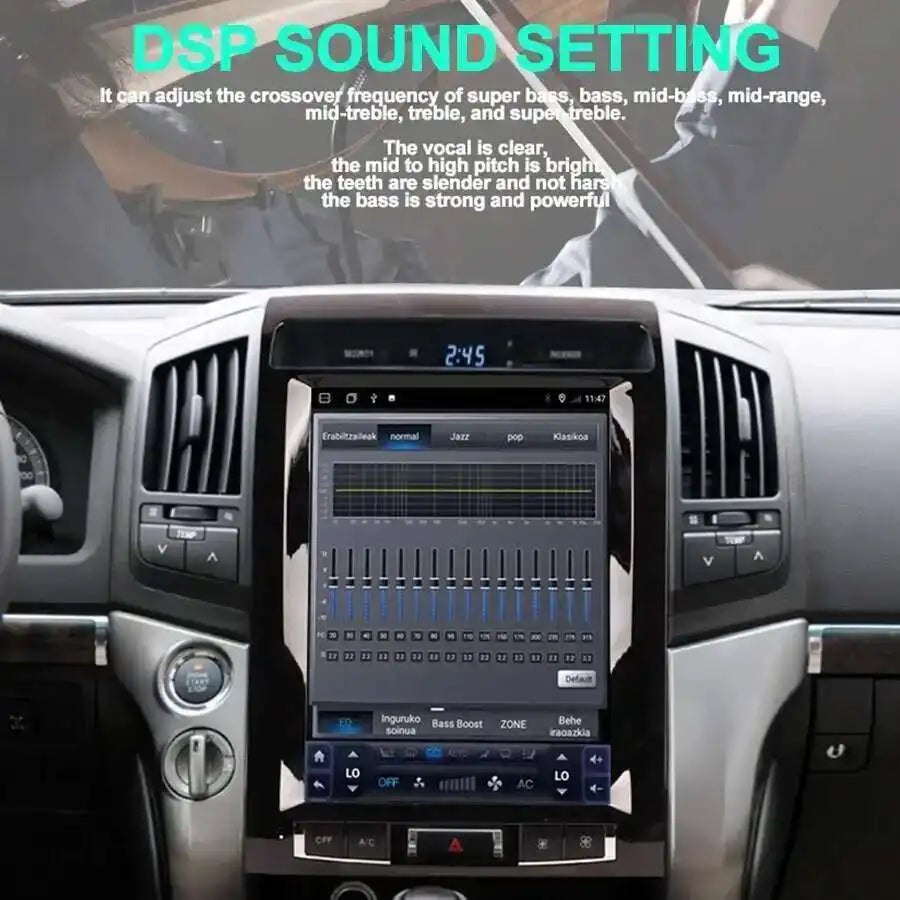 wirelessNavi AHD Stereo 12.1inch Screen For TOYOTA LAND CRUISER LC200 2008-2015 Android 15