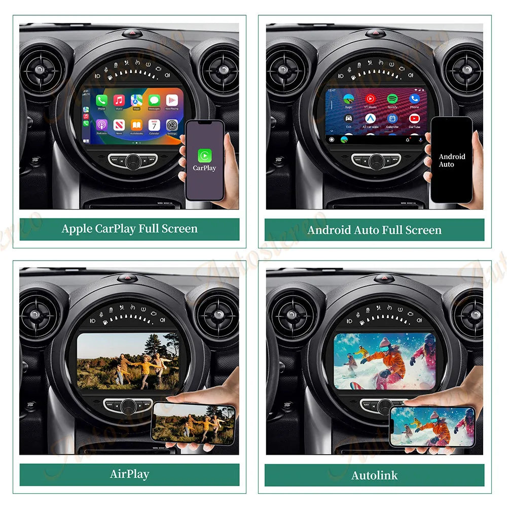 8"Auto Stereo Carplay Android 13.0 For BMW MINI 2006-2013 DSP Car Multimedia Player GPS Na