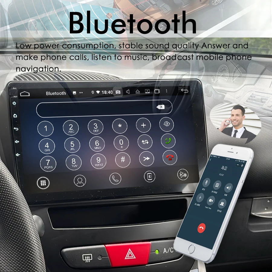 For Toyota Aygo Citroen C1 05-13 AI Voice Android 14 Car Video Player Radio Upgrade Autora