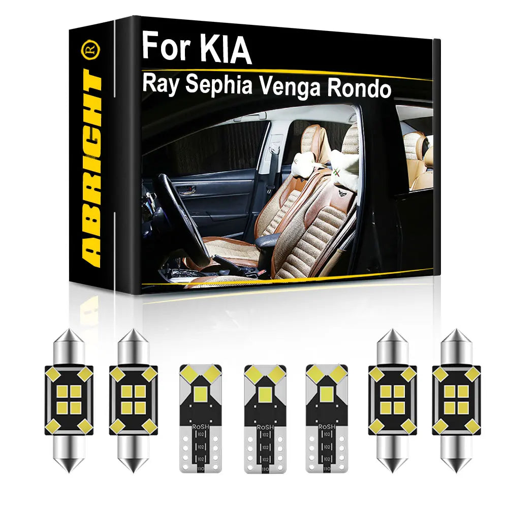 ABRIGHT Car Interior LED Lights Canbus For KIA Ray Sephia Venga Rondo 1994 1996 1999 2001