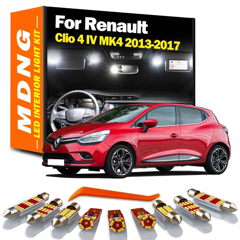 8-Piece LED Interior Light Kit for Renault Clio 4 IV MK4 - Canbus Error-Free Bulbs | AUTOKITSHOP