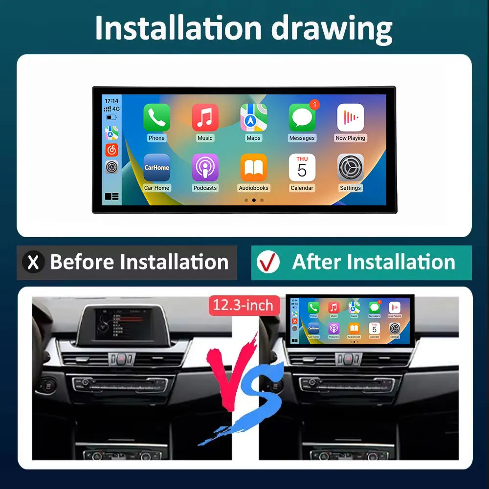 Car Radio Multimedia Player for BMW 2 Series F45 F46 2014 - 2018 NBT EVO Linux System Blue