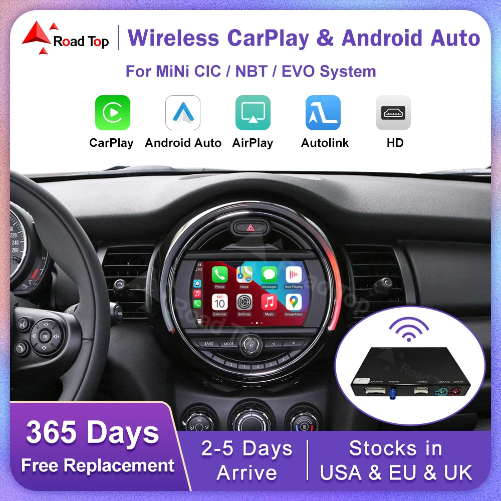 Wireless CarPlay Android Auto for Mini R55 R56 R57 R58 R59 R60 R61 F54 F55 Clubman Country | AUTOKITSHOP