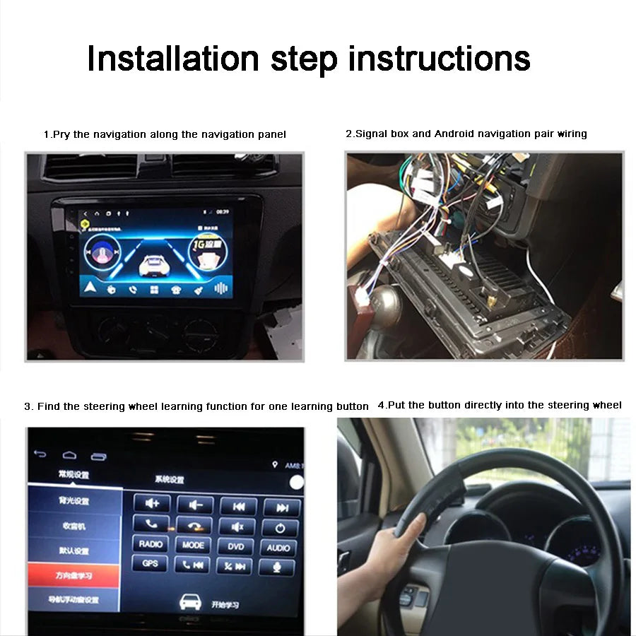 FYUU Wireless Car Steering Wheel Remote Control Multifunction button Night Smart Backlight