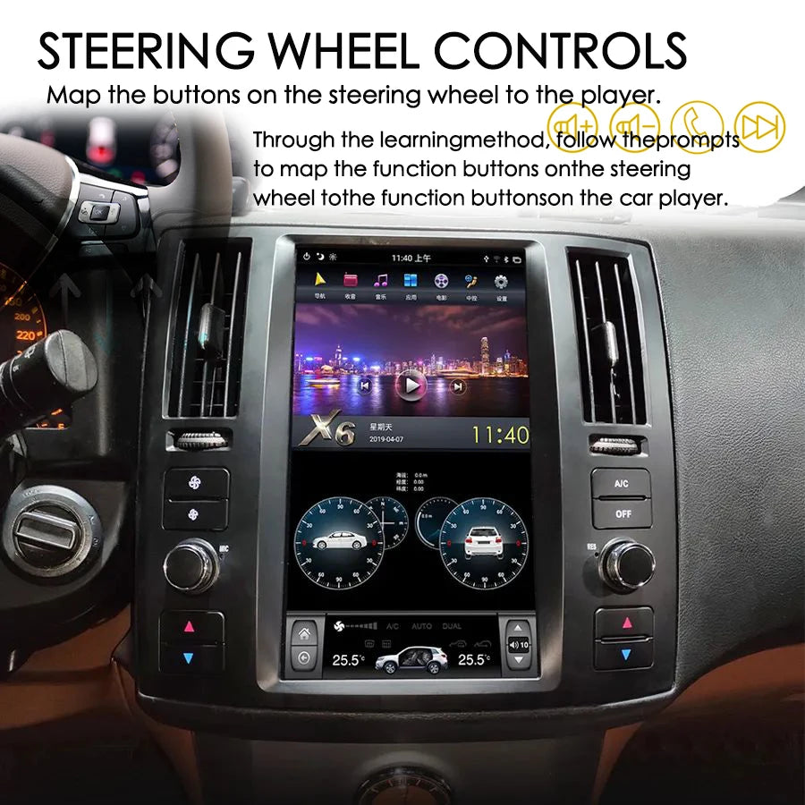 For Infiniti FX FX35 FX45 Car Android 11.8inch Vertical Screen Auto GPS Navigation CarPlay | AUTOKITSHOP