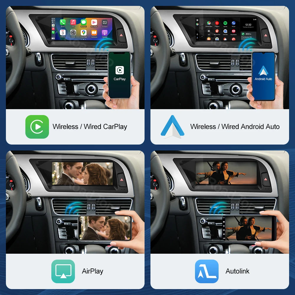 8.9 Inch 12.3"" Multimedia Display Touch Screen For Audi A4 S4 2009-2015 Airplay Miracast  | AUTOKITSHOP