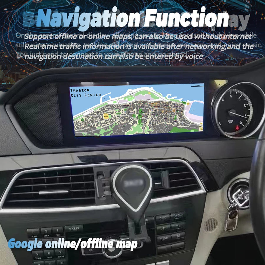 RHD wireless Bluetooth Carplay Car Radio stereo For Mercedes Benz C-Class W204 2011-2014 A