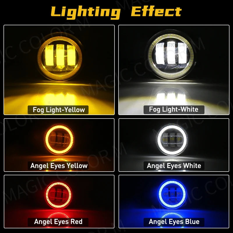 Angel Eye Fog Light For Ford Focus Fusion Fiesta Ranger C-Max Transit Tourneo EcoSport Edg | AUTOKITSHOP