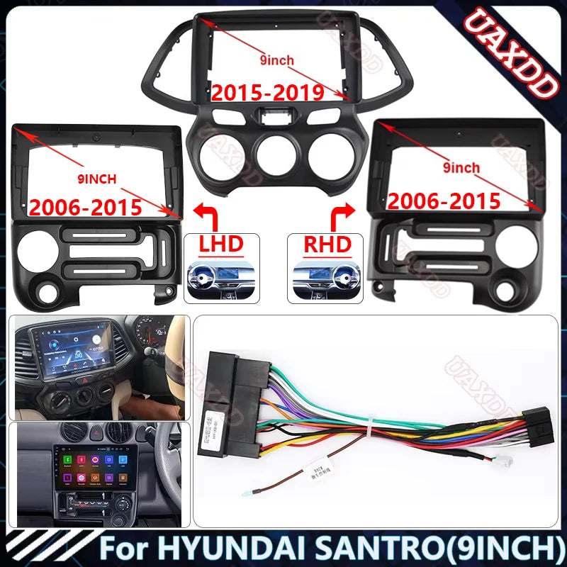 For HYUNDAI 2006-2018 SANTRO 9INCH Car Radio Android Stereo audio screen multimedia video