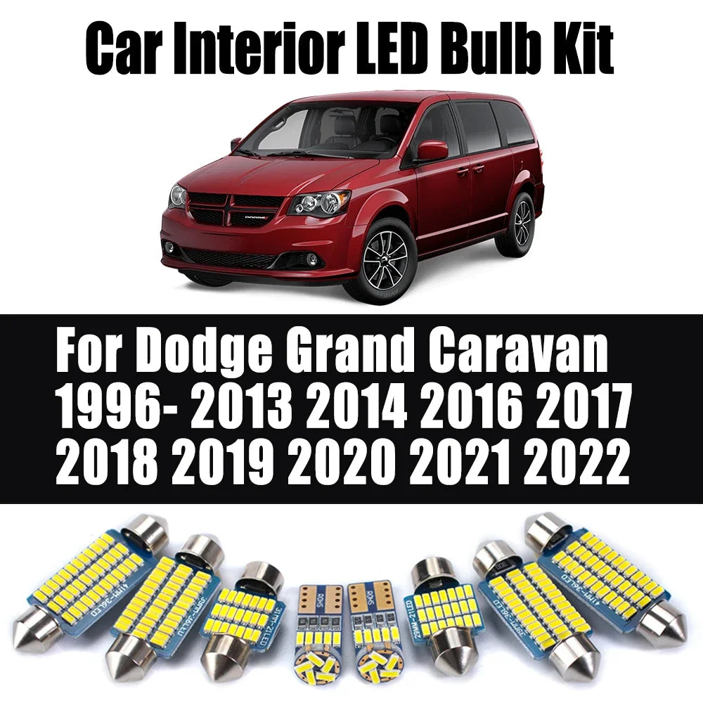 LED Interior Light Kit for Dodge Grand Caravan 1996- 2017 - Canbus Dome Map Door Trunk Bulbs | AUTOKITSHOP