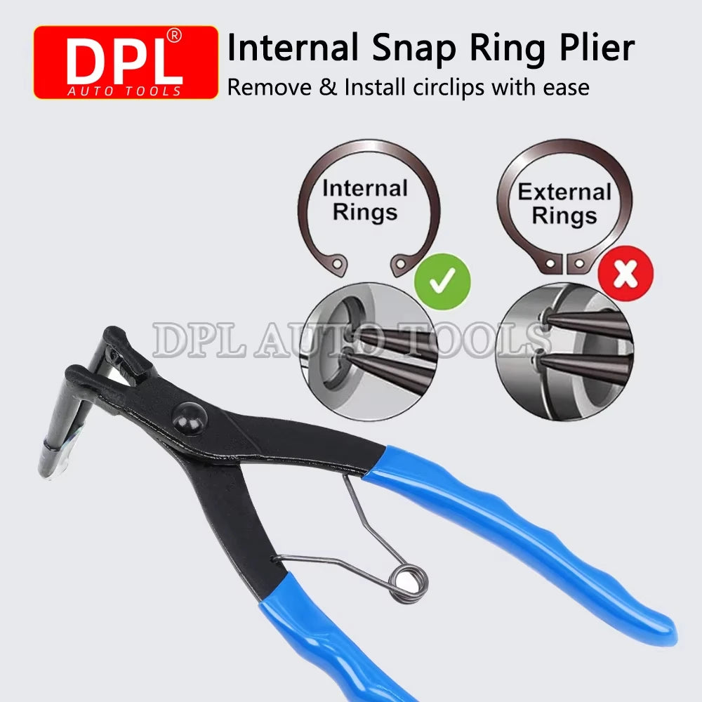 Internal Retaining Ring Remover | 90 Degrees Bending Heavy Duty Circlip Pliers for Auto Motorcyc - Automotive LED Light