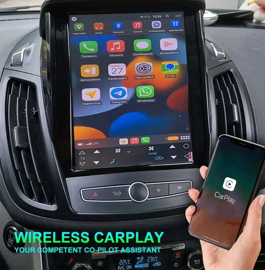 For Ford Kuga C-Max 2014 2013 2012 Tesla Radio Android 13 Stereo GPS Car Multimedia Audio