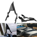 Black Detachable Rear Passenger Sissy Bar Backrest Comfort Support For Harley Touring Road King  - Automotive LED Light