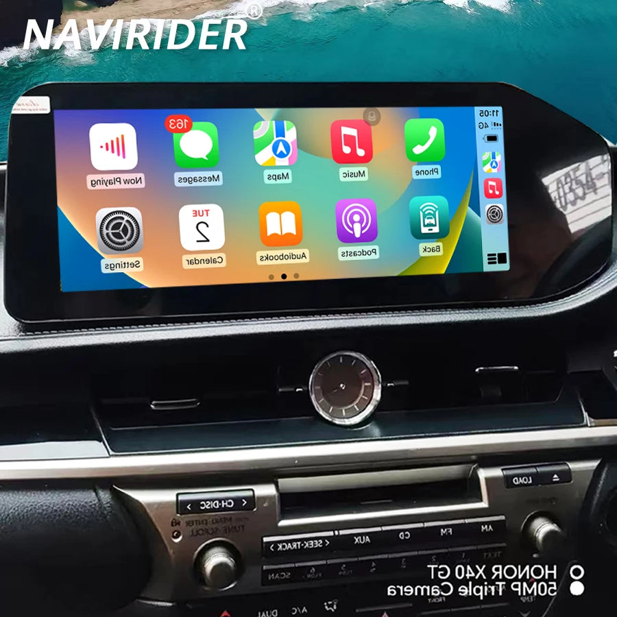 12.3inch 4G HU Stereo Navi Wireless Carplay For Lexus ES ES300 ES250 ES350 ES300h 2013-201