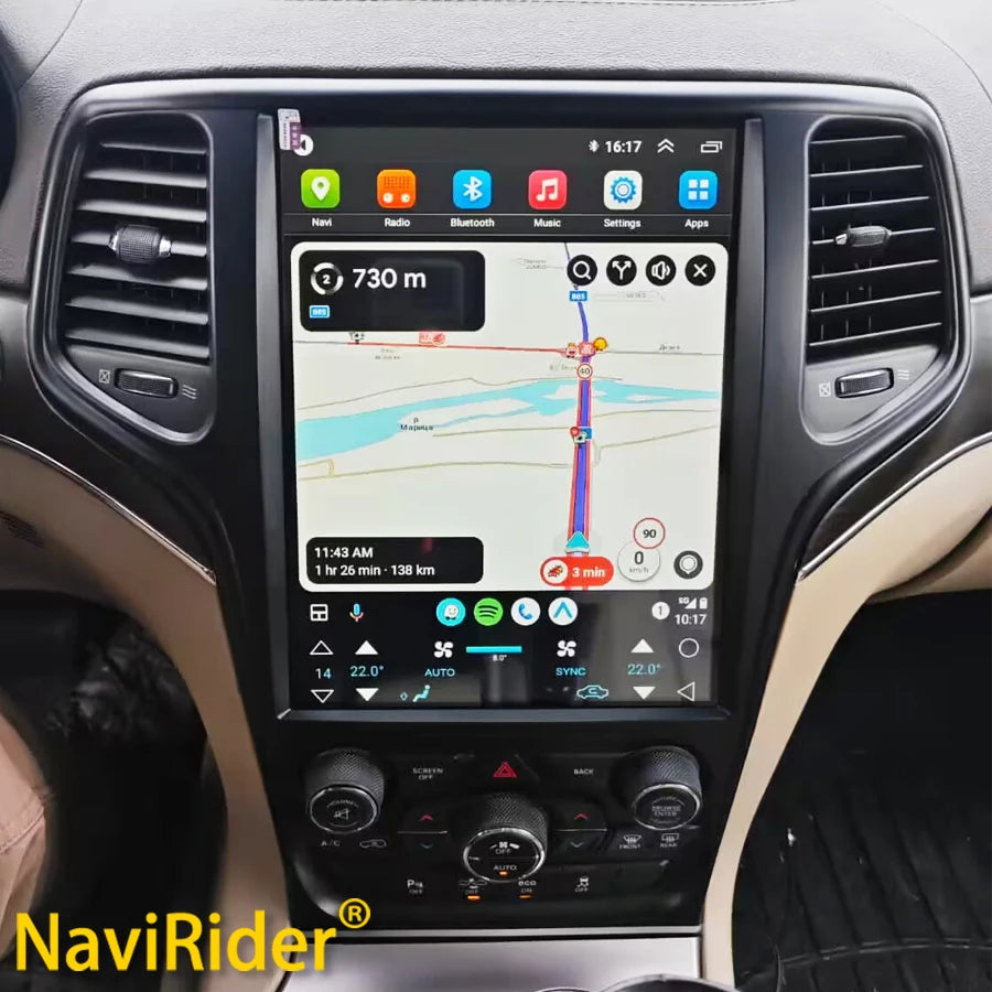 12.8inch For Jeep Grand Cherokee 2013 - 2018 Car Radio Android 15 Vertical Screen Multimed
