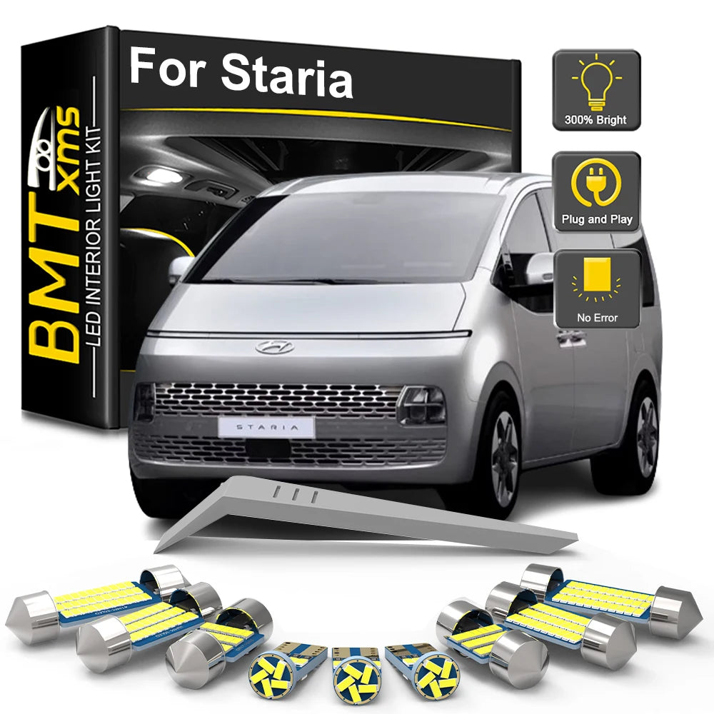 10-Piece LED Interior Light Kit for Hyundai Staria - Canbus Error-Free Bulbs | AUTOKITSHOP