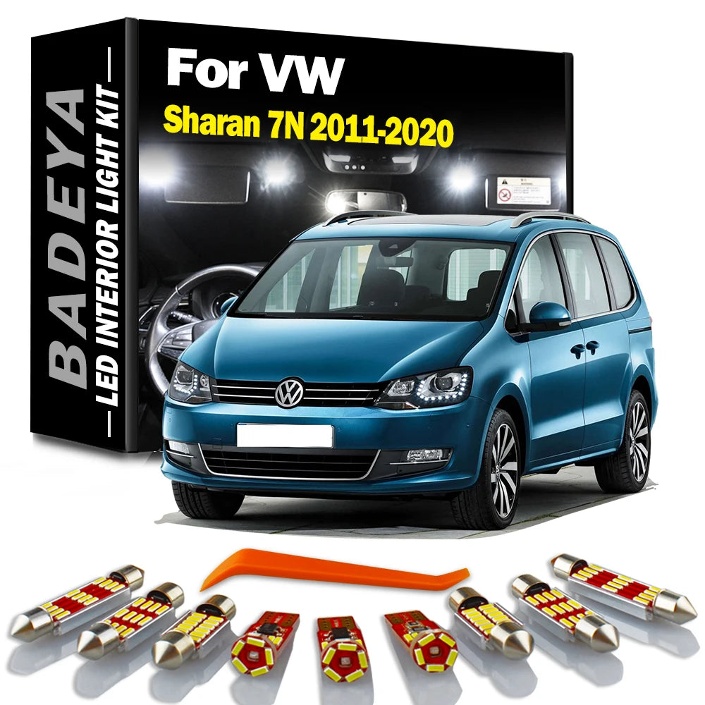 13-Piece LED Interior Light Kit for VW - Canbus Error-Free Interior Bulbs