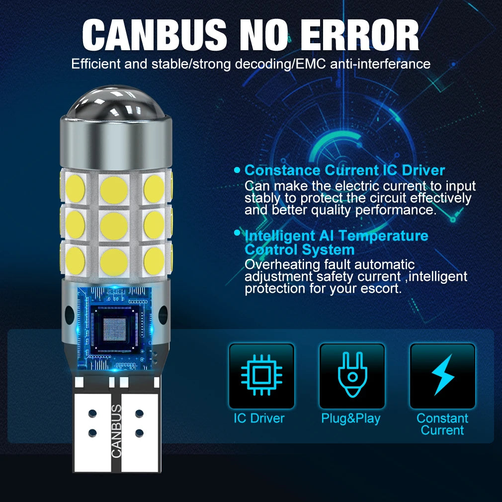 LED Interior Light Kit for W5W T10 - Canbus Error-Free Interior Bulbs