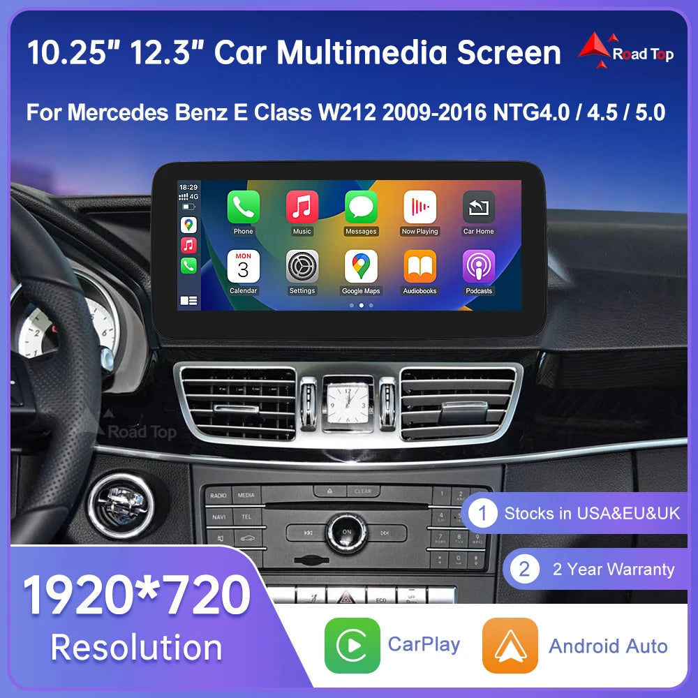 Linux Touch Screen Car Radio for Mercedes Benz E Class W212 2009-2016 GPS With Wireless Ca