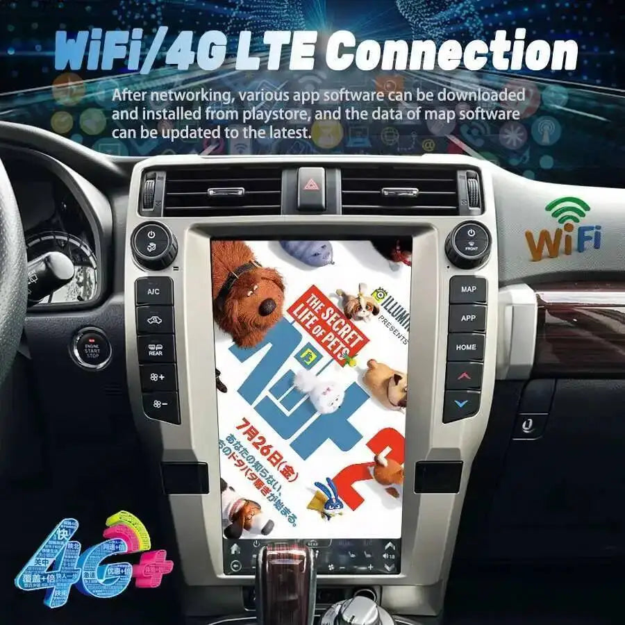 Stereo Navigation Head Unit For Toyota 4RUNNER 2010-2020 GPS Carplay 15.6 inch Android Scr | AUTOKITSHOP