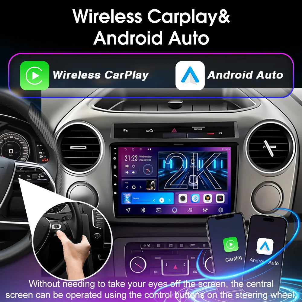 Car Radio Android 16 Carplay Auto For VW Volkswagen Amarok 2010 2011 2012-2016 2K QLED Vid | AUTOKITSHOP