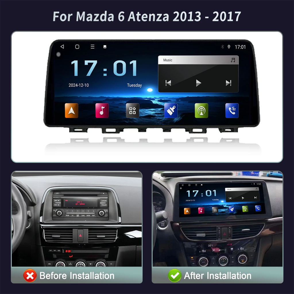 12.3 inch Android Car Radio Multimedia Wireless Carplay Multimedia Navigation Stereo Touch