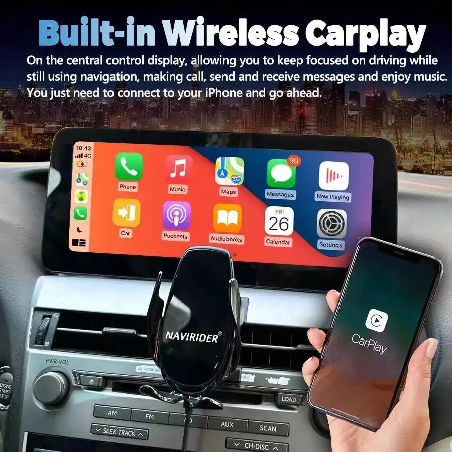 Car Multimedia Stereo Player Navigation DSP 4G WiFi 12.3inch Android Auto CarPlay For Lexu
