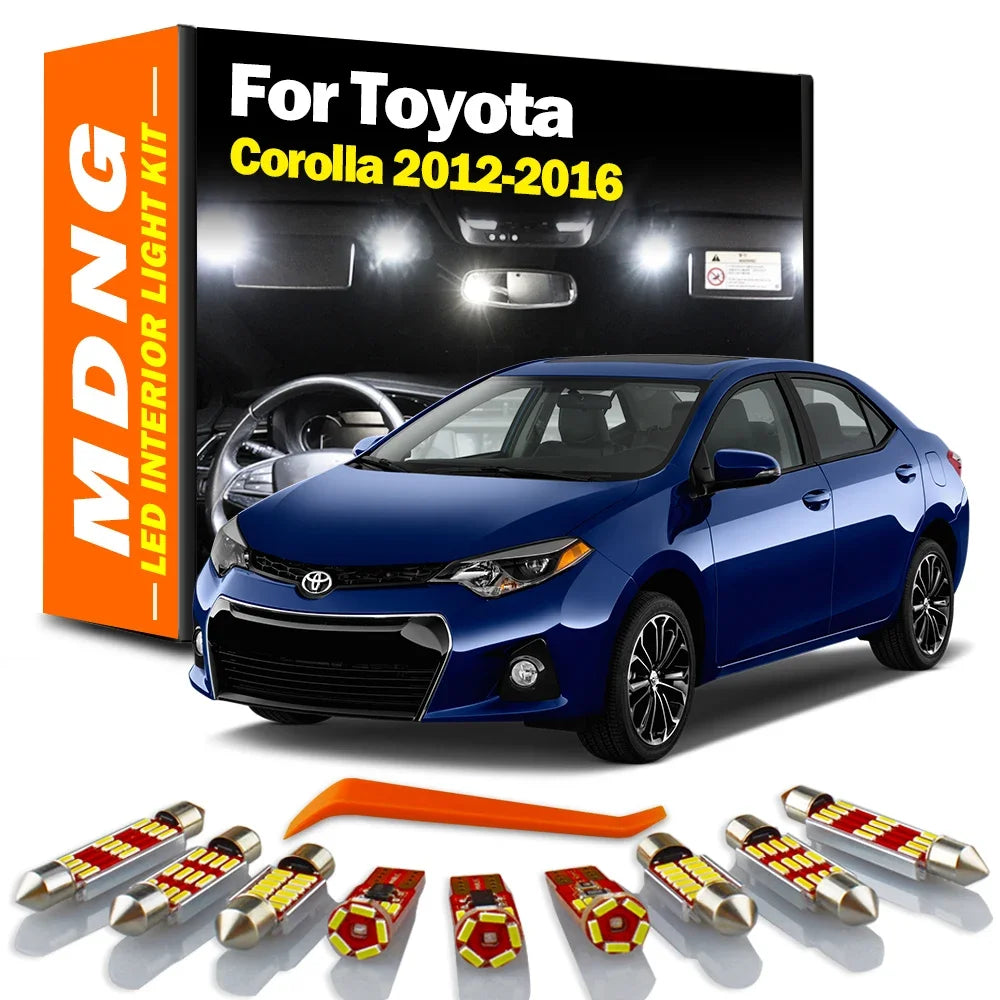 9-Piece LED Interior Light Kit for Toyota Corolla - Canbus Error-Free Bulbs | AUTOKITSHOP