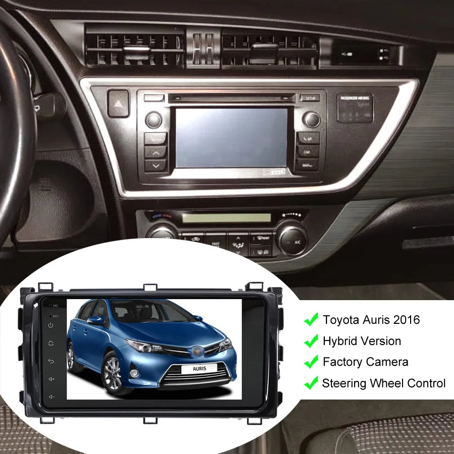 2Din Android 14 Car Radio Multimedia For Toyota Auris Hybrid 2013 2014 Tape Recorder Gps N