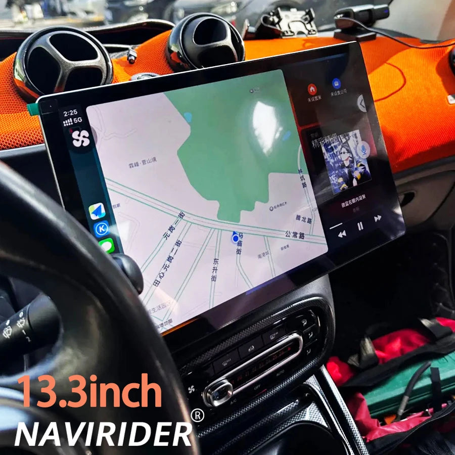 13.3" Touch Screen Car Radio For Benz Smart 453 Fortwo 2014-2020 Android 14 GPS Navigation
