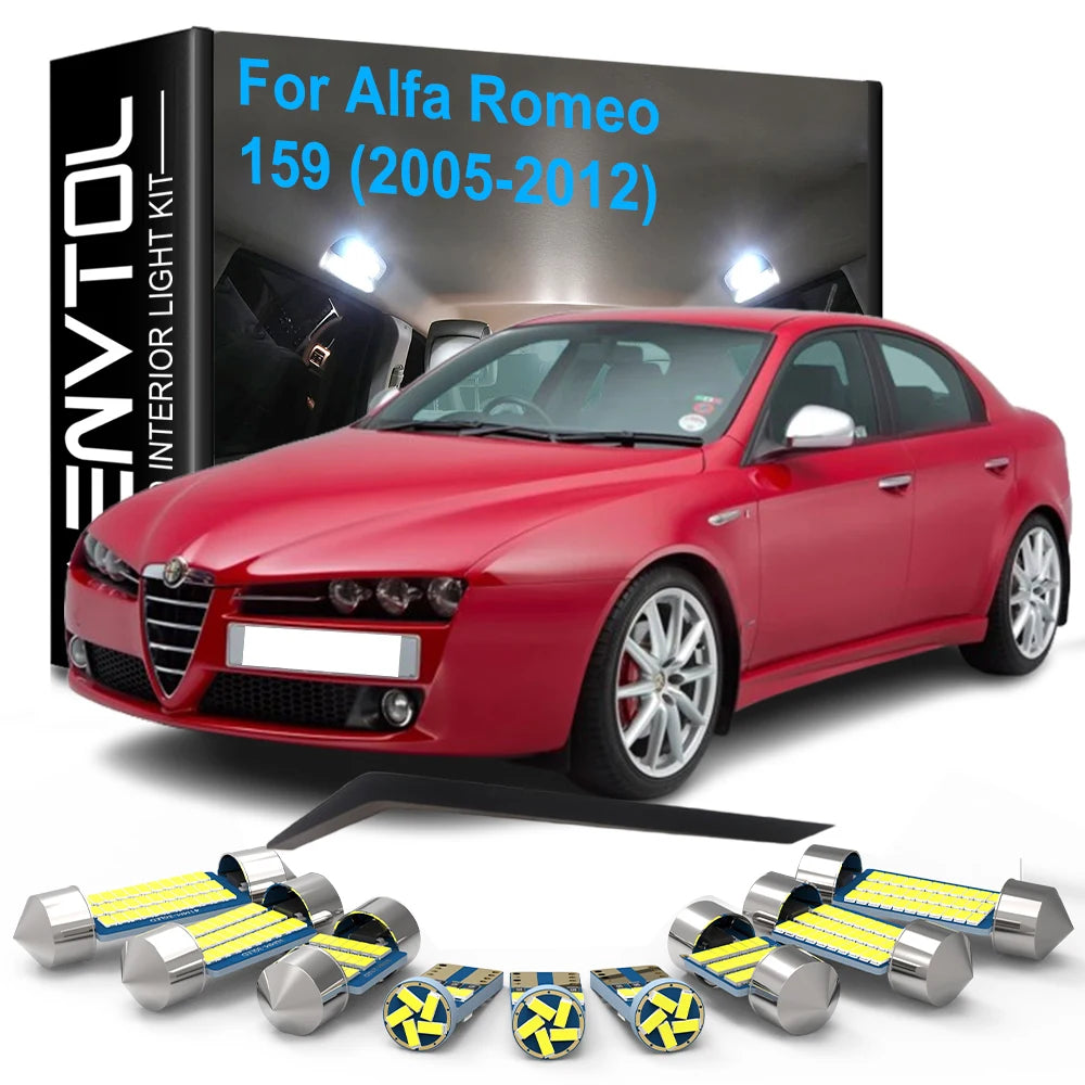 15-Piece LED Interior Light Kit for Alfa Romeo 159 2005-2012 - Canbus Dome Map Door Trunk Bulbs | AUTOKITSHOP