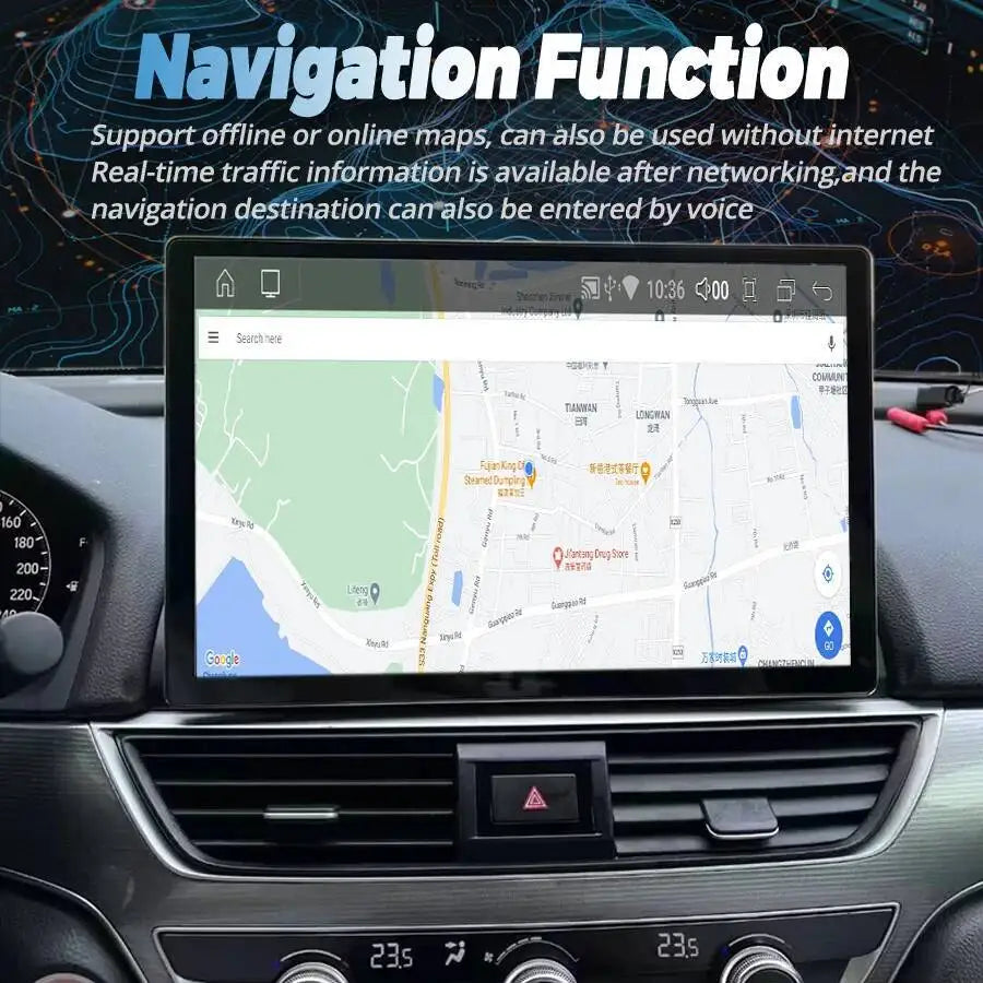 13.3'' Android 2K Screen For Honda Accord 2018 2019 2020 Stereo GPS Car Multimedia Video P