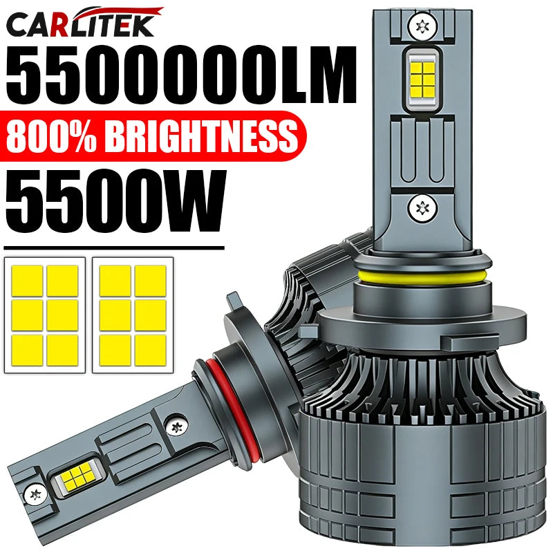 5500W Car Headlight H4 H7 LED Canbus H1 H8 H9 H11 9005 HB3 9006 HB4 9012 LED Bulb 900W Aut