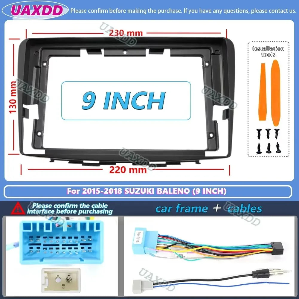9 Inch For SUZUKI Baleno 2015-2018 Car Radio Stereo GPS MP5 Android Player 2 Din Panel Fas