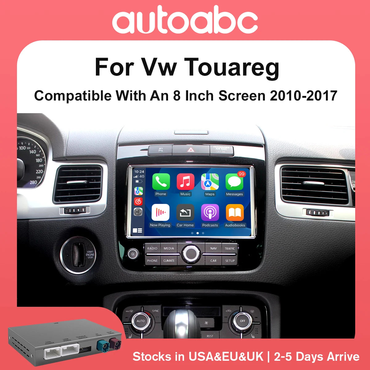 Wireless Carplay Android Auto Car Retrofit Decoder Box For Volkswagen Touareg With 8-inch  | AUTOKITSHOP