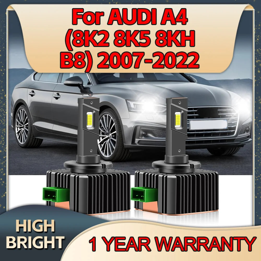 Led Headlight D3S Canbus 30000LM Super Bright HID Bulb For AUDI A4 8K2 8K5 8KH B8 2007 200