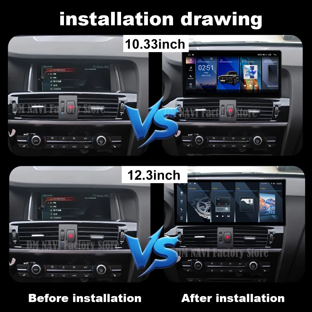 Navigation GPS Car Radio Multimedia Video For BMW X3 F25 X4 F26 2011-2017 CIC NBT System B