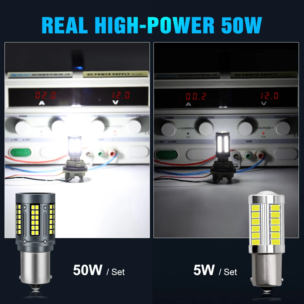 50W PY21W BAU15S LED P21W BA15S 8000LM T20 7440 W21W T25 3156 LED Bulb R5W R10W 84SMD 2016