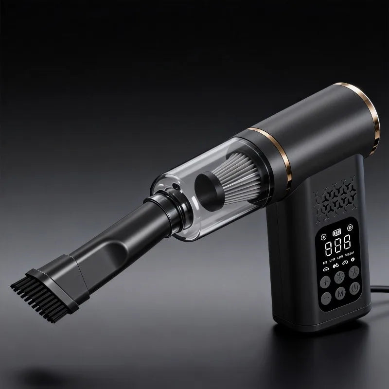 Portable Wireless Car Vacuum Cleaner Smart Tire Inflator with Digital Display Multi Purpose Tire - Automotive LED Light