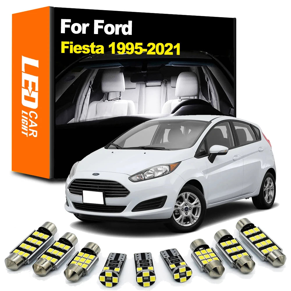 LED Interior Light Kit for Ford Fiesta MK4 MK5 MK6 MK7 MK8 1995-2016 - Canbus Dome Map Door Trunk Bulbs | AUTOKITSHOP