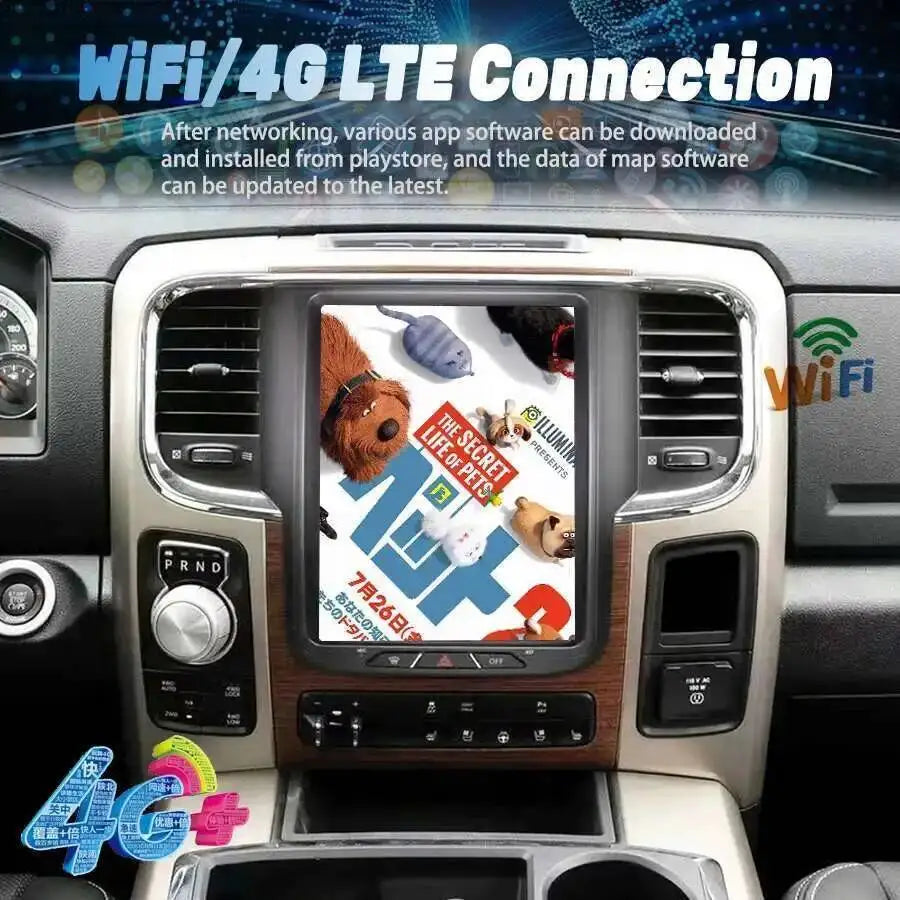 256GB Car Android 13 IPS Screen For Dodge RAM 1500 2011-2017 Radio Multimedia Stereo Video | AUTOKITSHOP