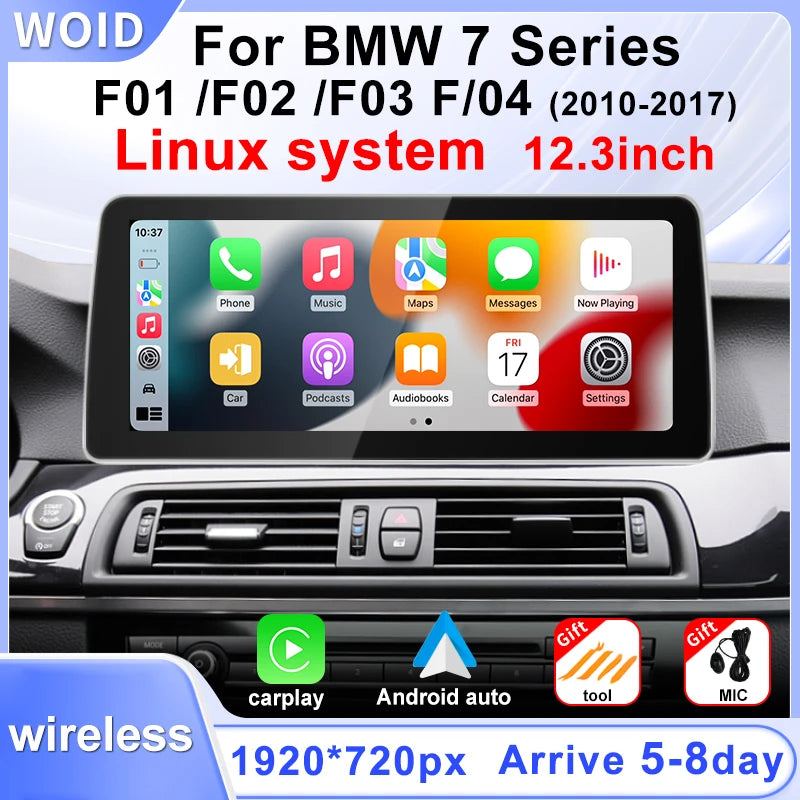 Factory Price 12.3inch Display Screen For BMW 7 series F01 F02 CIC NBT Wireless Carplay An