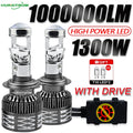 H7 H4 H11 LED Projector Lens Headlight H8 9005 9006 HB3 HB4 Car Bulb 6000K Canbus Turbo Hi